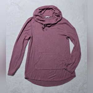 Moondance Top Size Medium M Sweather Gray Pullover Hoodie Drawstring Shirt